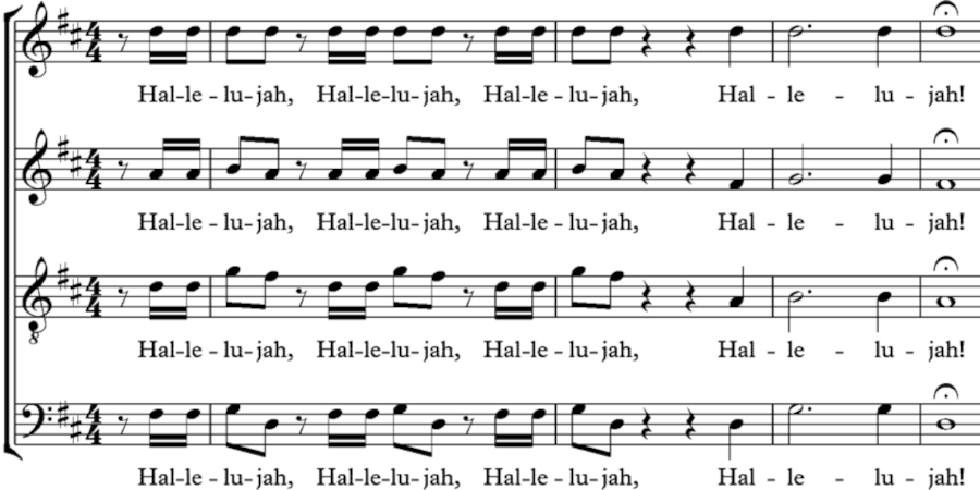 Sheet music for Handel's Messiah
